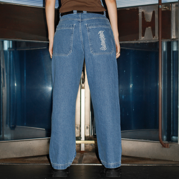 Baggy Jean Regular Azul Claro