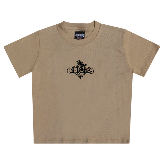 Remera Baby Tee Rosa Beige