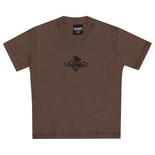 Remera Baby Tee Rosa Marron